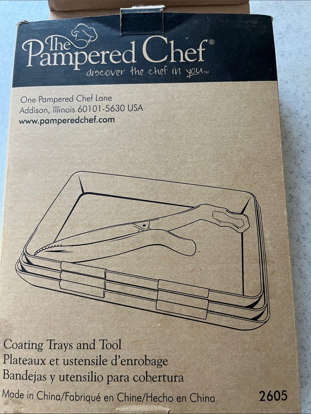 The Pampered Chef Coating Trays and Tool - Brown Kraft